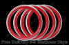 Car 13" x 1-7/8" Red and Whitewalls Portawall tire sidewalls, toppers, tyre Insert Trim Set of 4